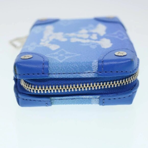 LOUIS VUITTON Monogram Clouds Soft Trunk Necklace Pouch Blue - Picture 4 of 16